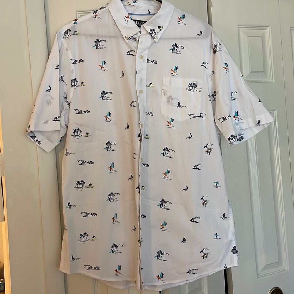 NWOT mens surf button up shirt